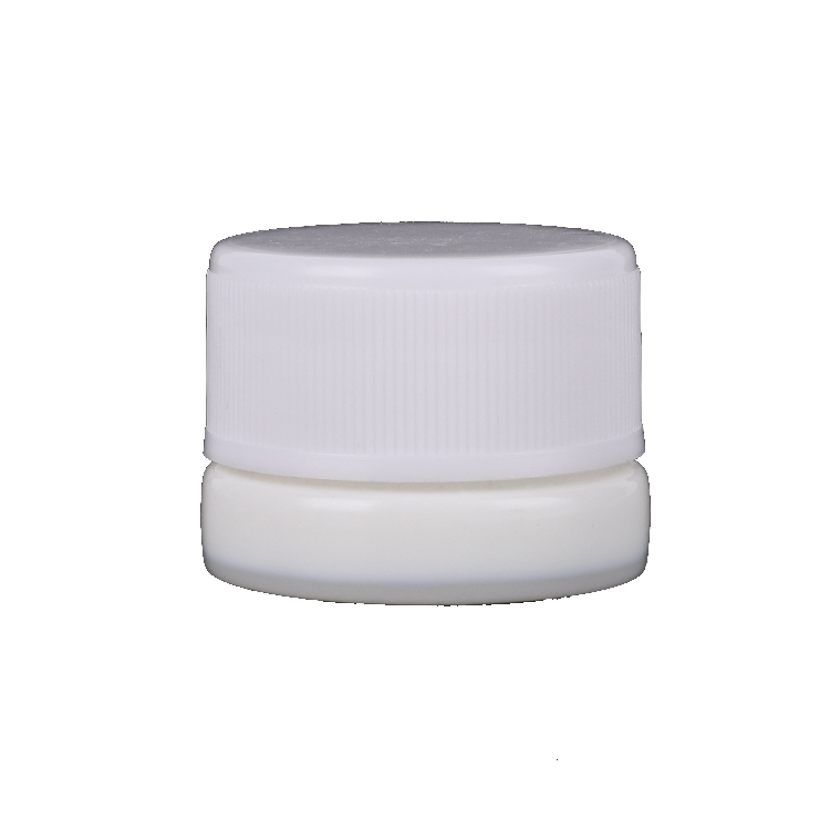 C018 3g Round White Glass Bottle CBD Jar